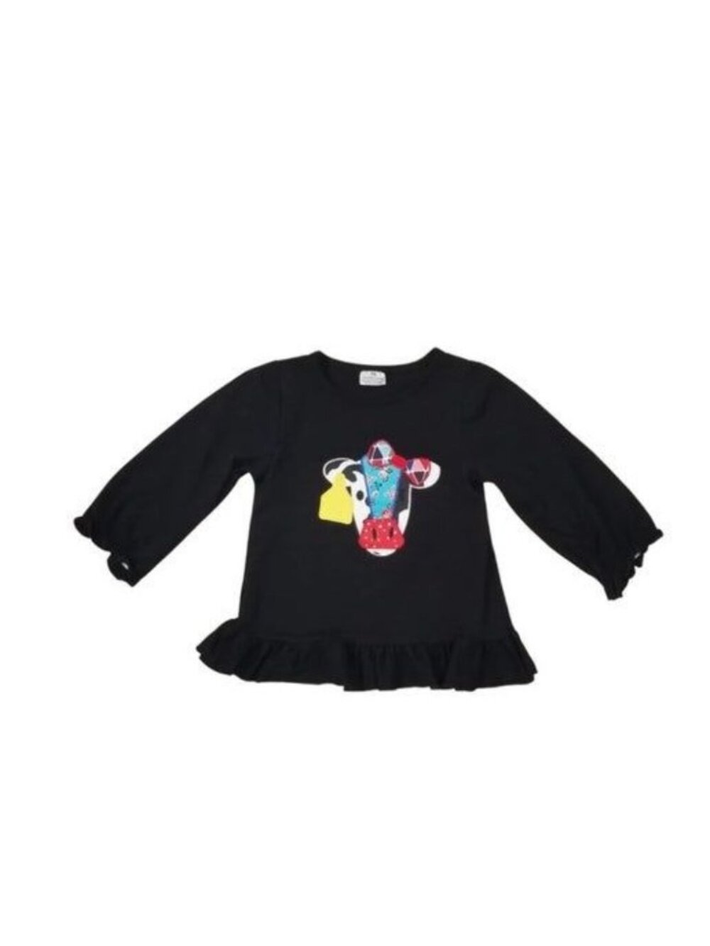 Applique Long Sleeved Top - Miss Bessy Cow 6/7